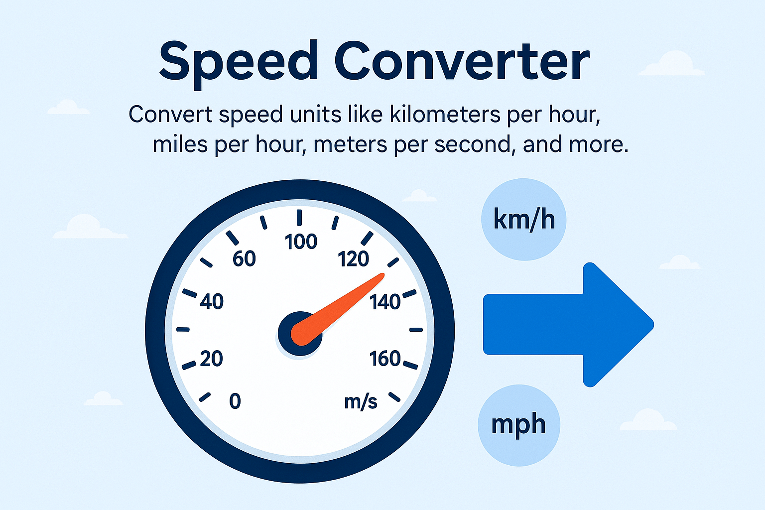 Speed Converter Online | Convert km/h, mph, m/s Instantly