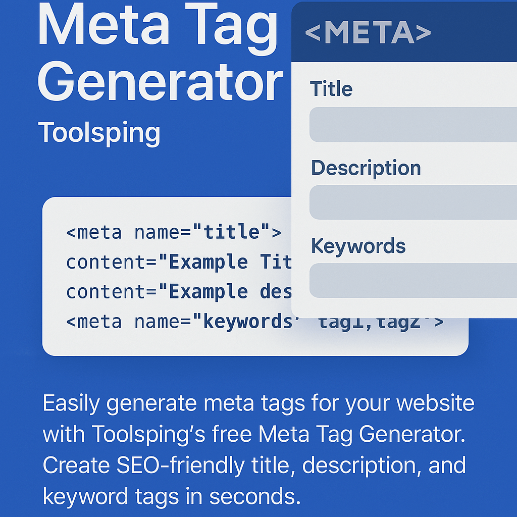 Meta Tag Generator – Create SEO & Open Graph Tags for Fr...